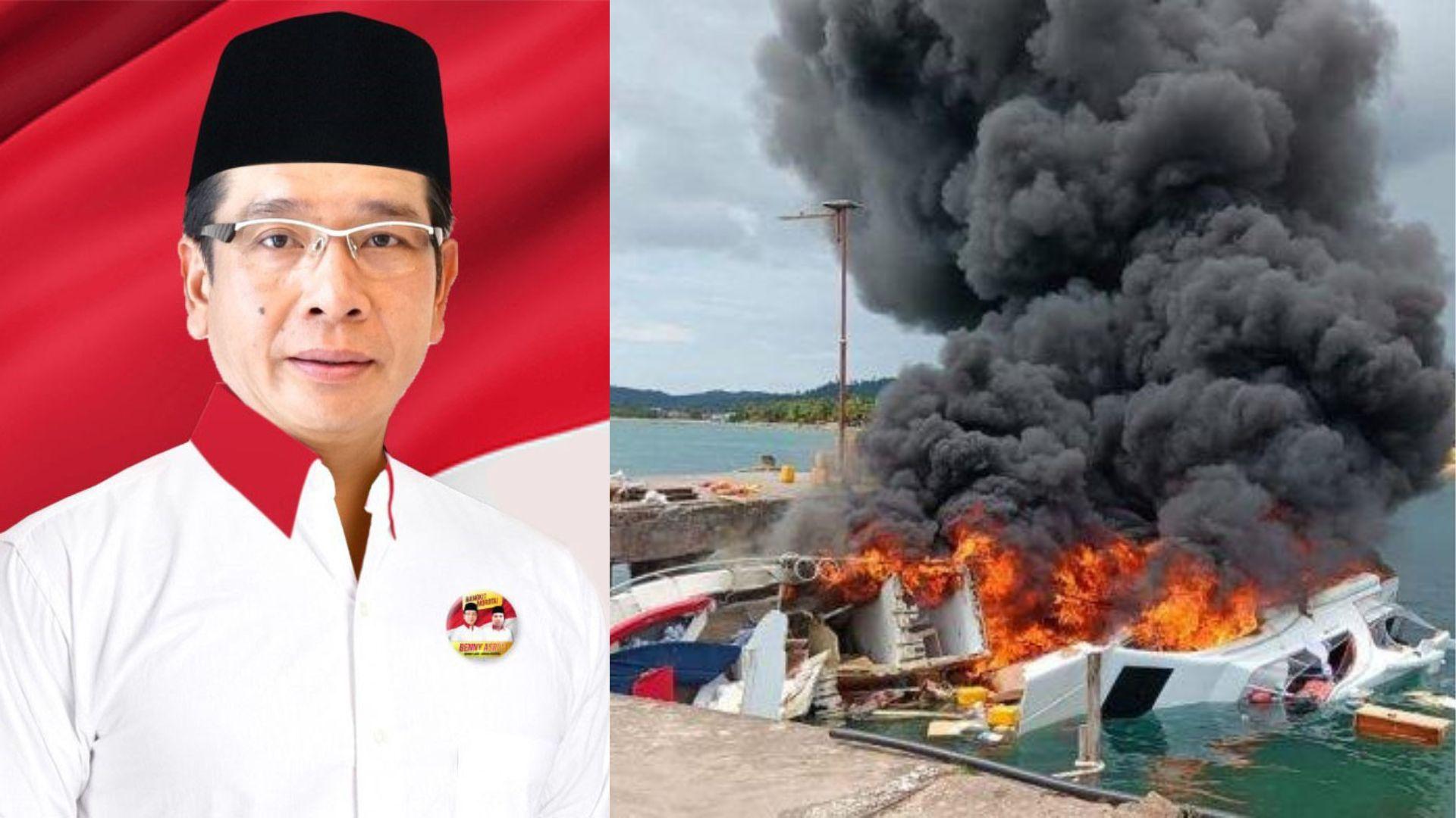 Speedboat-Calon-Gubernur-Maluku-Utara-Benny-Laos-terbakar-di-Pelabuhan-Bobong-svasvasv.jpg