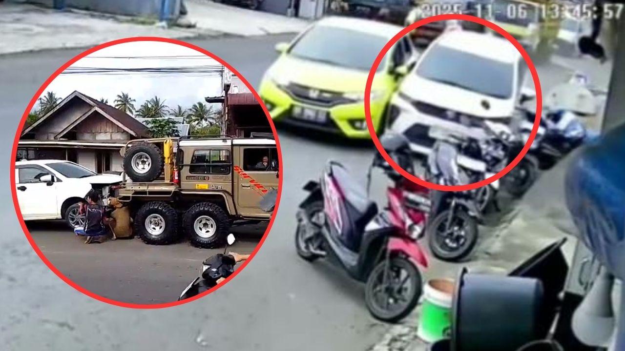 Mobil Pencuri Aki Tower Tabrak Motor dan Toko di Rejang Lebong, Polisi Upayakan Ganti Rugi
