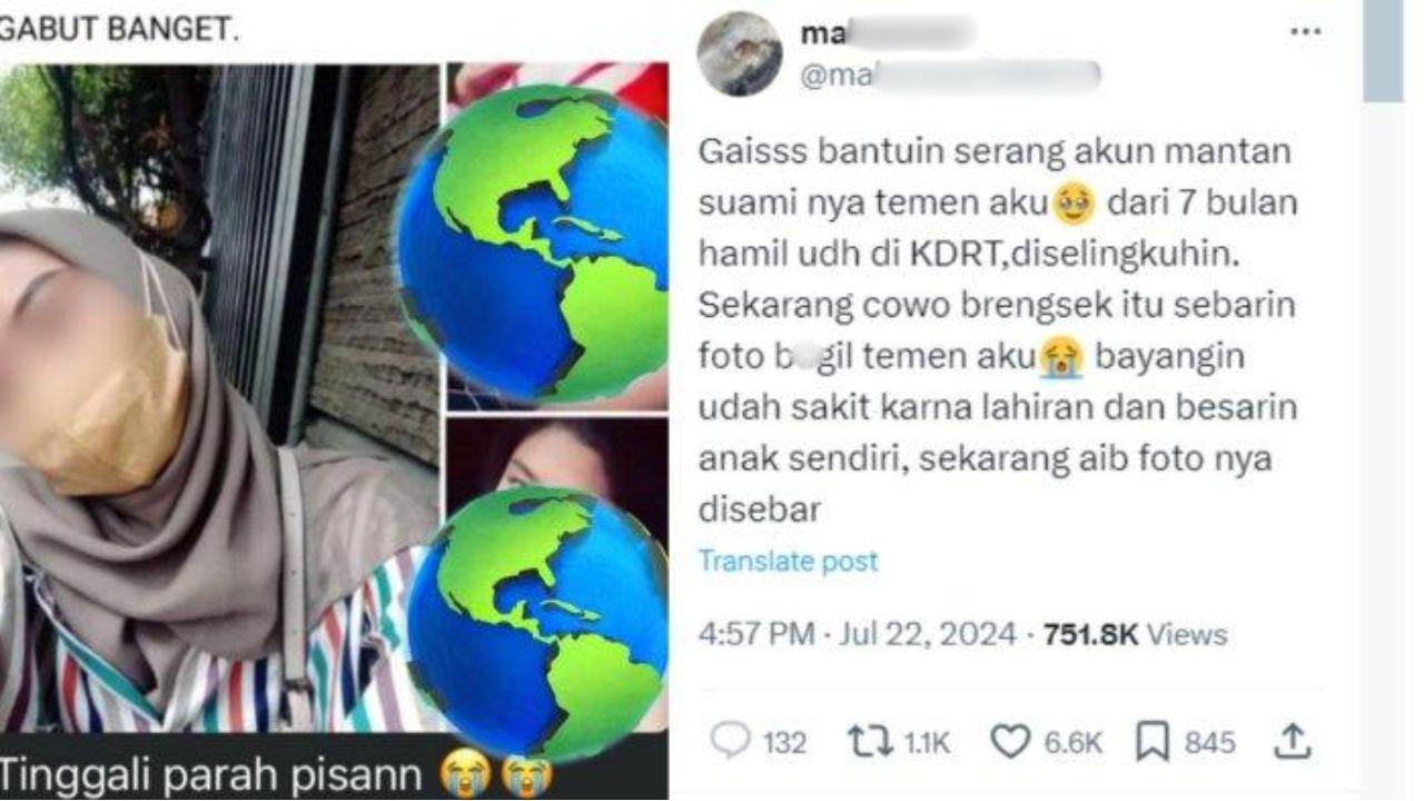 Viral Pria Diduga Sebar Foto Tak Senonoh Mantan Istri, Juga Lakukan KDRT Sejak Istri Hamil 7 Bulan