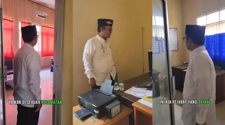 Viral, Sidak ke Kantor Camat, Wabup Lampung Tengah Kaget Tidak Ada Pegawai, Warga: Bisa Jadi Konten