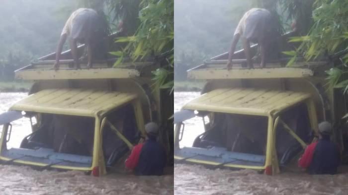 Asyik Cuci Truk di Sungai, Sopir dan Truk Malah Terseret Banjir