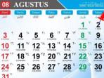 Kalender 2025: Penanggalan Jawa 2 Agustus 2025: Sabtu Legi, 7 Sapar 1959 Dal / 27 Dzulhijjah 1446 H