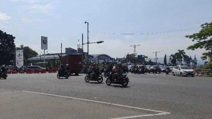 Arus Lalu Lintas di Simpang Sentul Pagi Ini Ramai Lancar, Cuaca Cerah