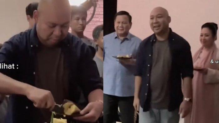 CARA Unik Didit Beri Potongan Pertama Tumpeng ke Prabowo dan Titiek Saat Ulang Tahun, Dibelah Dua