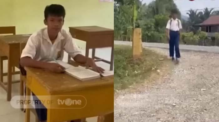 Lebih Pilu dari Viky, Faisal Siswa SMP Jalan Kaki 20 Km ke Sekolah, Kondisi Rumahnya Bikin Kasihan