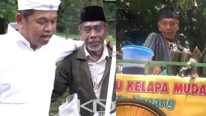 DEDI MULYADI INGKAR JANJI - Foto Dedi Mulyadi jadikan Nanang konten (KIRI). Nanang tagih janji Dedi Mulyadi (KANAN). Ingkar Janji ke Nanang Tukang Cincau Kota Bogor, Dedi Mulyadi : Semangat berjualan