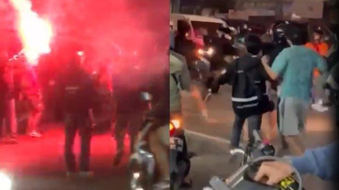 Pulang Dari Pakansari Cibinong, Jakmania Bogor Dijegat Suporter Lain di Jalan Talang, Videonya Viral