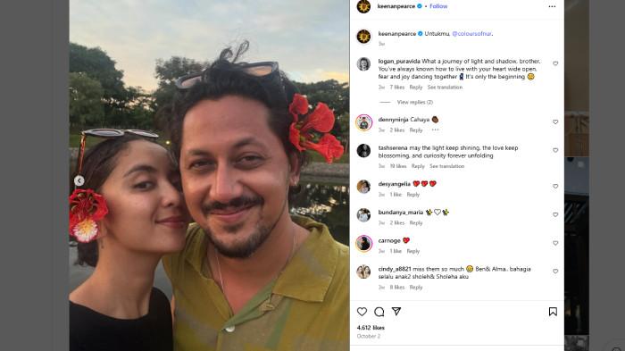 RAISA GUGAT CERAI HAMISH DAUD - Potret Keenan Pearce dengan istri barunya, Tash Serena. Keenan kini jadi sorotan setelah Raisa gugat cerai Hamish Daud.