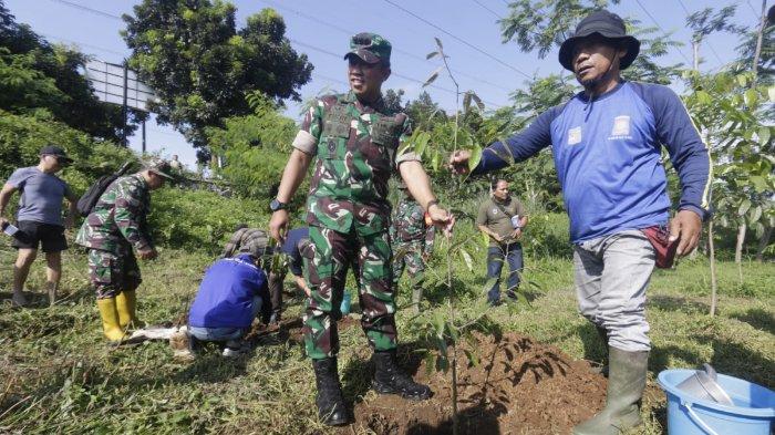 Antisipasi Bencana Akibat Hujan Deras di Bogor, Kodim 0606 Tanam Bibit Pohon di Kelurahan Katulampa