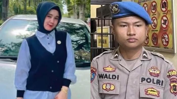 POLISI BUNUH DOSEN - Dosen cantik Erni Yuniati (KIRI). Polisi muda Bripda Waldi (KANAN). Pengakuan Polisi Muda Bunuh Dosen Cantik di Jambi