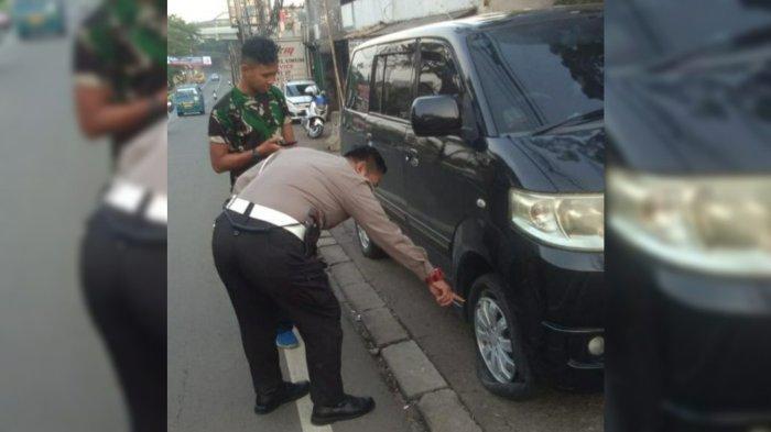 Dapat Aduan Kecelakaan Via Call Center, Polsek Gunungputri : Ternyata Cuma Pecah Ban