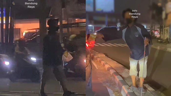Sosok Pengemis Pura-pura Buta di Simpang Lampu Merah Bandung, Matanya Normal Saat Lampu Hijau