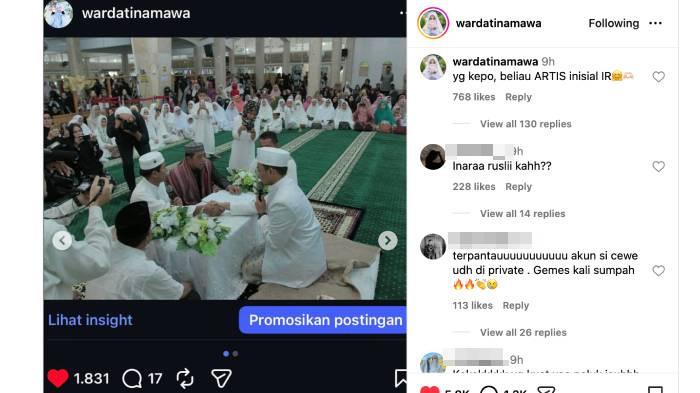 INARA RUSLI DIDUGA JADI ORANG KETIGA - Tangkapan layar istri sah yang bongkar dugaan perselingkuhan suaminya dengan wanita berinisial IR
