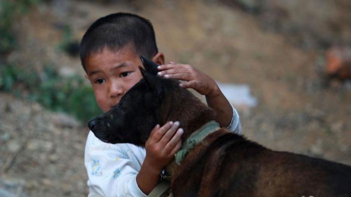 Astaga! Bocah 6 Tahun Hidup Sendiri di Kaki Bukit, Hanya Ditemani Seekor Anjing