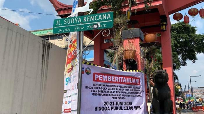 Ada Acara Bogor Suka-Suka, Jalan Suryakencana Ditutup Malam Ini, Bakal Ada 150 Tenda UMKM