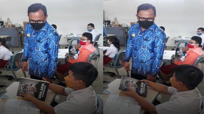 Hari Pertama PTM, Pelajar SD di Bogor Dapat Hadiah Buku Abdi Bogor dari Bima Arya