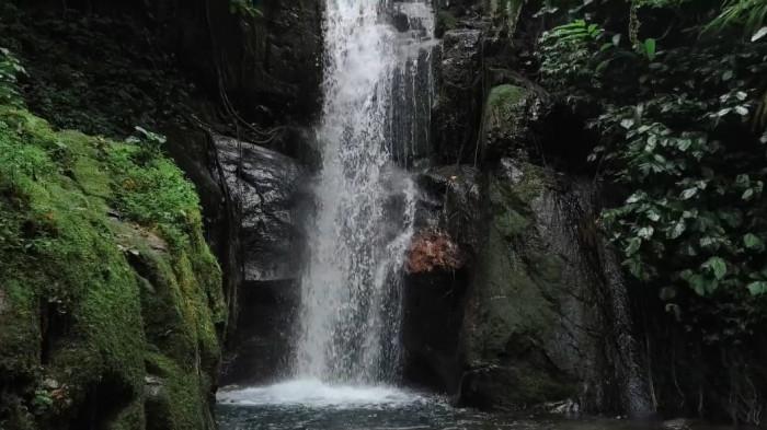 WISATA BOGOR -  Keindahan Curug Kembar Batu Layang di Cisarua, Bogor, merefleksikan kekayaan alam Nusantara yang masih lestari. Dua aliran air yang terjun jatuh berdampingan dari tebing tinggi, berpadu dengan rimbunnya vegetasi hutan, menghadirkan lanskap yang memanjakan pandangan sekaligus menenteramkan jiwa.
