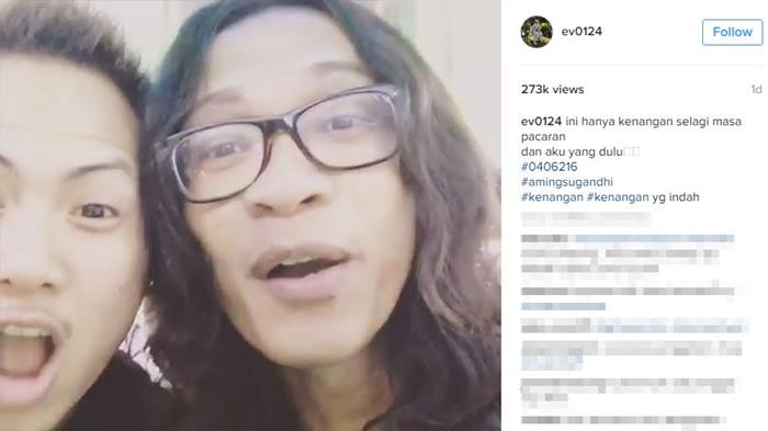 Istri Aming Posting Video Semasa Pacaran, Netizen Malah Berdebat Soal Kumis dan Jenggot Evelyn