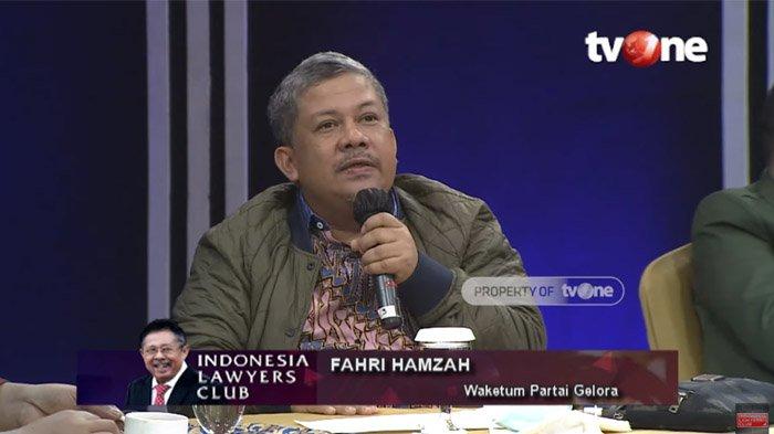 Ditegur Karni Ilyas di ILC, Fahri Hamzah Berulang Kali Sebut Nama Calon Kepala Daerah Ini