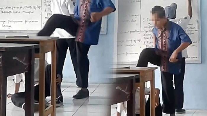 Video Guru Tendang Murid Setelah Disuruh Push Up, Netizen Kesal Karena Guru Cuma Main HP