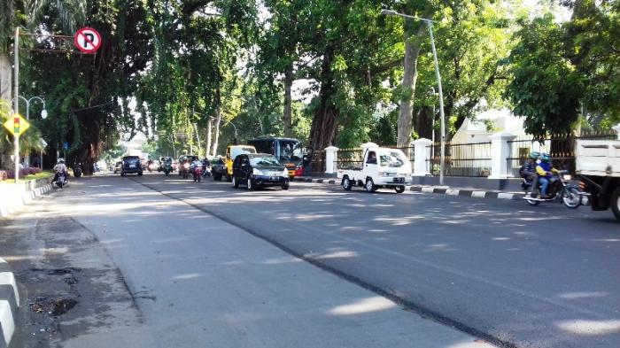 Lalu Lintas Jalan Ir H Juanda Kota Bogor Lengang Pagi Ini