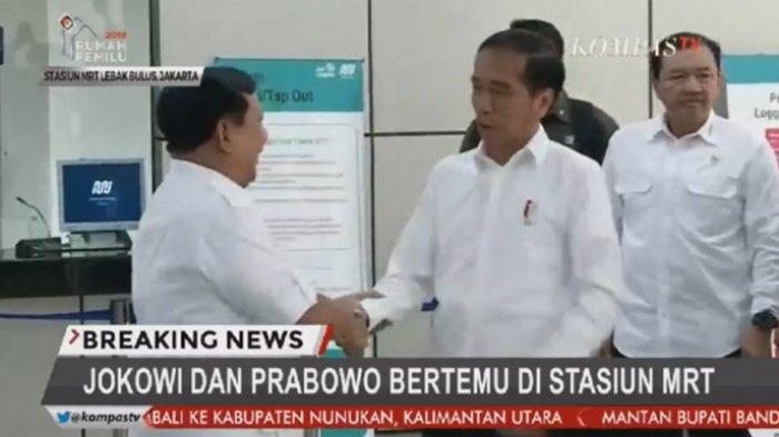 Jokowi Tahu Prabowo Belum Pernah Naik MRT, Prabowo: Terima Kasih Pak Saya Naik MRT