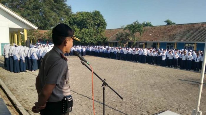 Cegah Tawuran, Polsek Babakan Madang Lakukan Penyuluhan ke 1000 Pelajar SMP
