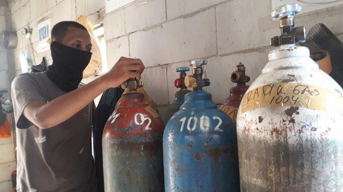 Diburu Imbas Lonjakan Covid-19, Stok Oksigen di Stasiun Pengisian Oksigen Cibinong Bogor Masih Aman