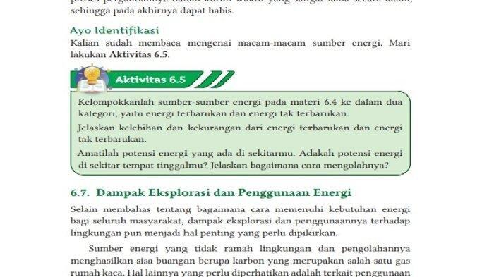 Kunci Jawaban Pelajaran IPA Halaman 142 Kelas 10, Soal Kelebihan dan Kekurangan Energi