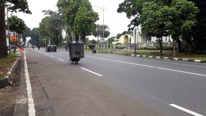 Kondisi Lalu Lintas Jalan Sudirman Kota Bogor 1 Mei 2020