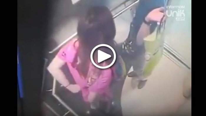 Berdua Dalam Lift yang Dilakukan Pasangan Ini Mengejutkan, Pintu Tertutup Langsung Turunkan Celana