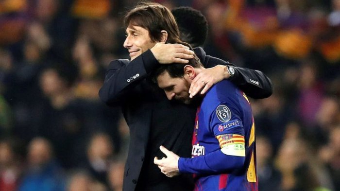 Tampak Akrab Usai Dikalahkan Barcelona, Antonio Conte Ternyata Bilang Gini ke Messi