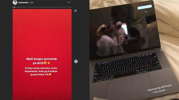 Unggahan Anissa Aziza terkait mati listrik, Minggu (4/8/2019).
