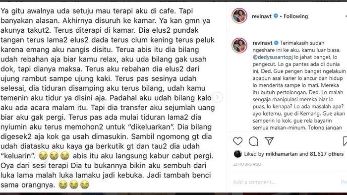 pembongkaran aib Dedy Susanto soal ngajak ngamar pasiennya (kolase Instagram @revinavt)