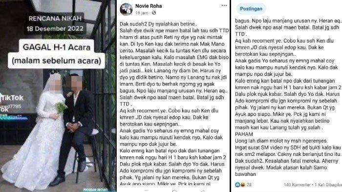 Viral Pria di Palembang Diusir karena Mahar Kurang Rp 700 Ribu, Calonnya Sudah 4 Kali Gagal Nikah