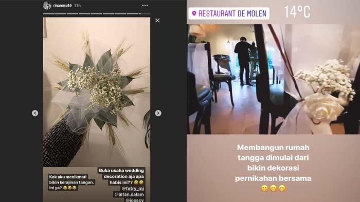 Rina Nose dekor sendiri ruangan pernikahannya dengan Josscy 