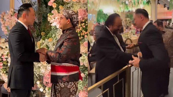 Disambut Anies Baswedan saat Datang ke Kondangan Mutiara, Penampilan AHY Dikomentari Surya Paloh