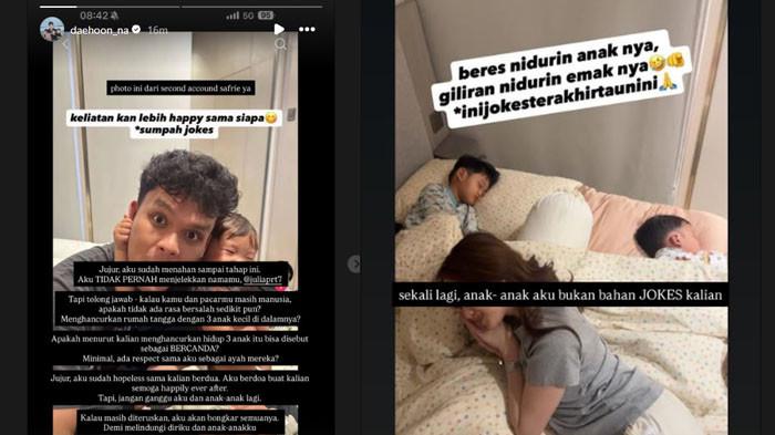 DAEHOON VS JULE: Selebgram Daehoon murka saat mengetahui anak-anaknya dijadikan bahan olok-olokan oleh Safrie pacar Jule. Daehoon pun mengancam mantan istrinya.