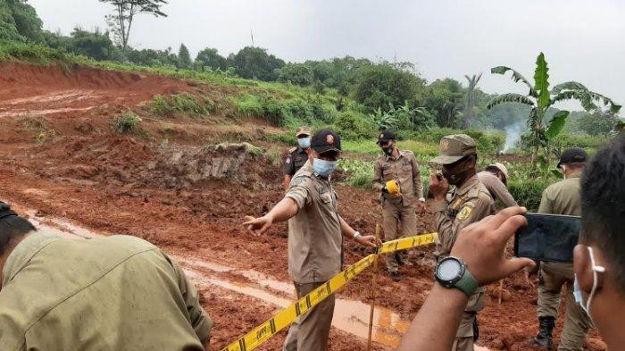 Galian C di Desa Kalisuren Tajurhalang Disegel Satpol PP Kabupaten Bogor