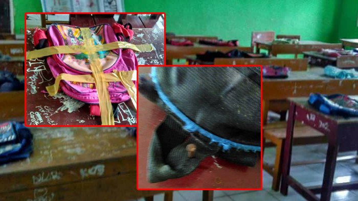Ingin Anak Dapat Tempat Duduk Ideal, Wali Murid Lakukan Ini di Meja Kelas Pakai Tas Baru