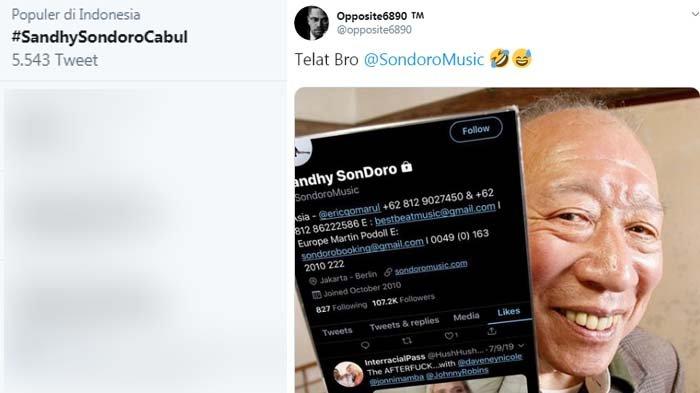 tagar Sandhy Sondoro Cabul trending di Twitter, ini pemicunya. 