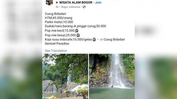 Wisata Curug Bidadari Bogor Heboh di Medsos Disebut Banyak Pungli, Duduk Bayar Rp 30 Ribu