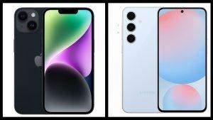 iPhone-14-warna-Midnight-dan-Samsung-Galaxy-S24-FE-warna-Blue.jpg