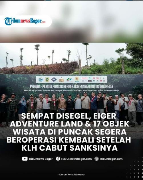 eiger adventure land & 17 objek wisata puncak akan dibuka kembali