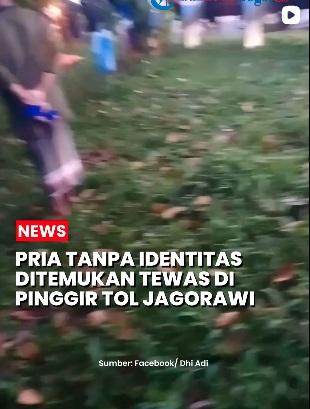 pria tanpa identitas ditemukan tewas di pinggir Tol Jagorawi,