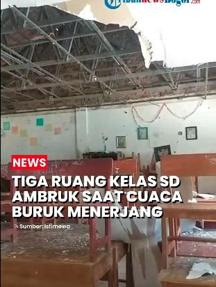 Plafon SDN Pangradin 01 runtuh