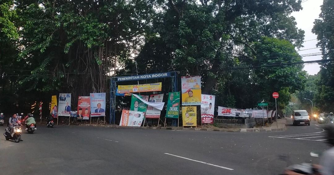 Jelang Masa Kampanye, Spanduk Caleg di Kota Bogor Semakin Menjamur, Satpol PP Pelototi