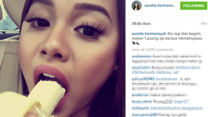Aurel Hermansyah Lagi Diet, Posting Video Makan Pisang Berasa Nikmatnya