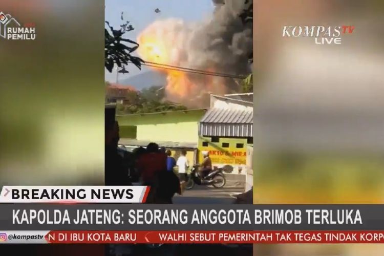 Video Detik-detik Ledakan di Mako Brimob Polda Jawa Tengah, Anak-anak Main Bola Langsung Tiarap