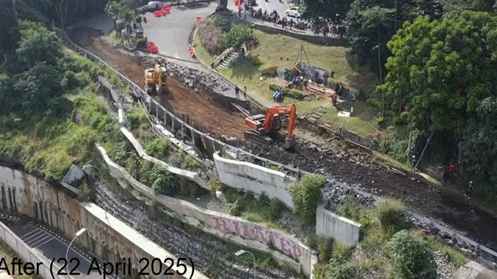 Akhirnya Longsor Batutulis Diperbaiki, Pemkot Bogor Kerahkan Alat Berat, Seperti Ini Penampakannya